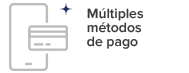 M&uacute;ltiples m&eacute;todos de pago